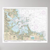 Boston Harbour Nautical Chart 13270 Poster (Voorkant)