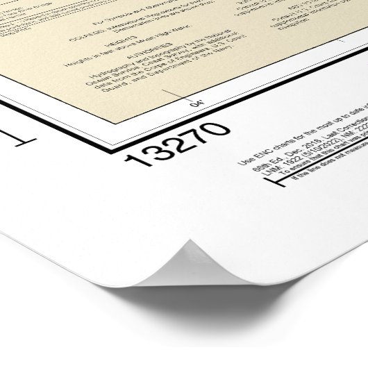 Boston Harbour Nautical Chart 13270 Poster (Hoek)