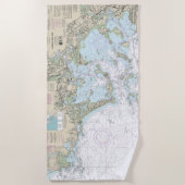Boston Harbour Nautical Chart 13270 Strandlaken (Voorkant)
