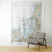 Boston Harbour Nautical Chart 13270 Wandkleed (In situ)