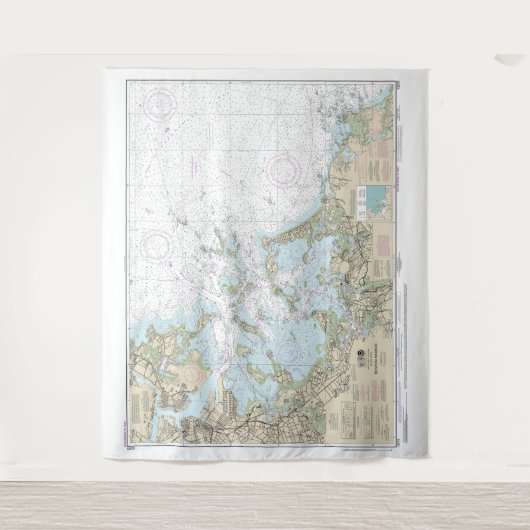 Boston Harbour Nautical Chart 13270 Wandkleed (Voorkant)
