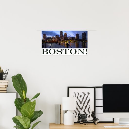 Boston Harbour Poster (Thuiskantoor)