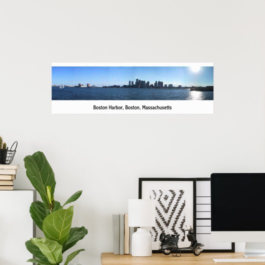 Boston Harbour Poster (Thuiskantoor)