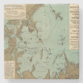 Boston Harbour Stenen Onderzetter (Voorkant)