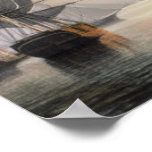 Boston Harbour, Sunset Poster (Hoek)