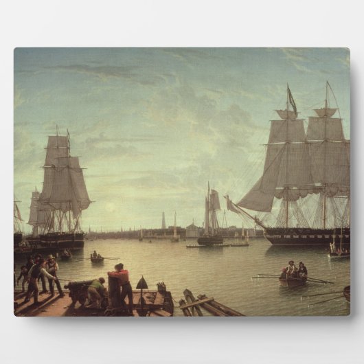 Boston Harbour uit Constitutionele Wharf Fotoplaat (Voorkant)