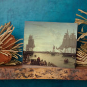 Boston Harbour uit Constitutionele Wharf Fotoplaat (Zijkant)