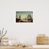 Boston Harbour uit Constitutionele Wharf Poster (Keuken)