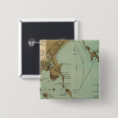 Boston Harbour Vierkante Button 5,1 Cm (Voorkant /achterkant)