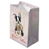Boston Heart mama Medium Cadeauzakje (Achterkant Gekanteld)
