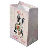 Boston Heart mama Medium Cadeauzakje (Voorkant Gekanteld)
