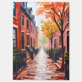 Boston Herfst Aquarel Beacon Hill Magneet