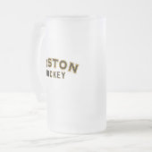Boston Hockey 16oz Frosted Glass Mok (Voorkant links)