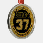 Boston Hockey Bergy 37 Metalen Ornament (Rechts)