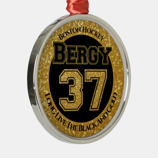Boston Hockey Bergy 37 Metalen Ornament (Rechts)
