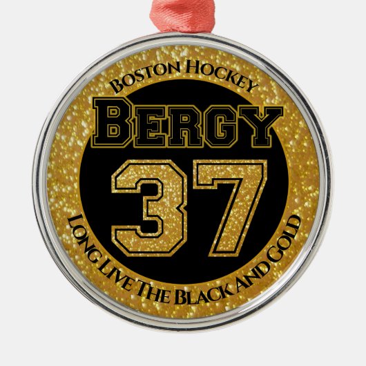 Boston Hockey Bergy 37 Metalen Ornament (Voorkant)