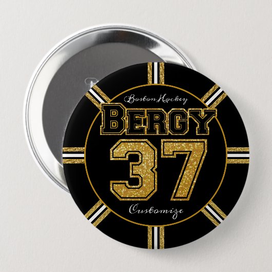 Boston Hockey Bergy 37 Ronde Button 4,0 Cm (Voorkant /achterkant)