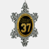 Boston Hockey Bergy 37 Tin Sneeuwvlok Ornament (Links)