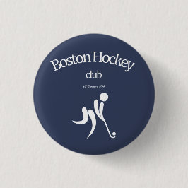 Boston Hockey Club T-shirt Ronde Button 3,2 Cm