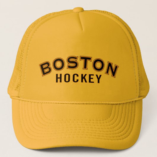 Boston Hockey Gold Trucker Hat Trucker Pet (Voorkant)