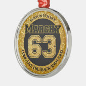 Boston Hockey Marchy 63 Metalen Ornament (Links)