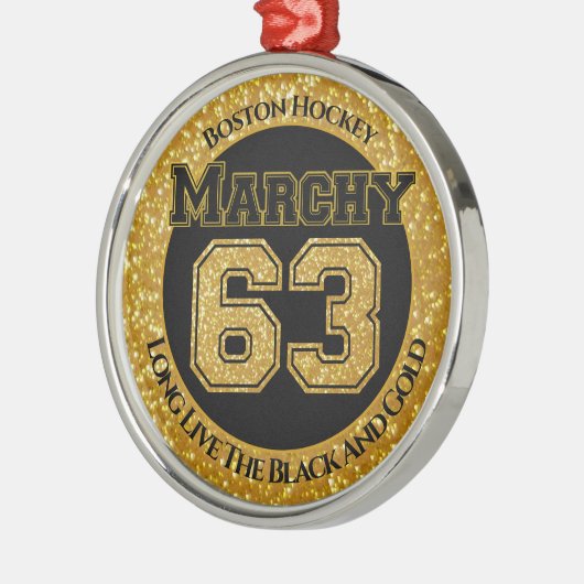 Boston Hockey Marchy 63 Metalen Ornament (Links)