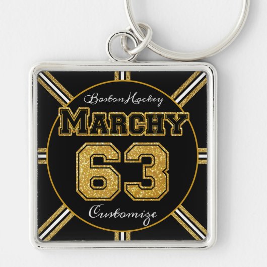 Boston Hockey Marchy 63 Sleutelhanger (Voorkant)
