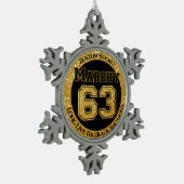 Boston Hockey Marchy 63 Tin Sneeuwvlok Ornament (Links)