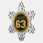 Boston Hockey Marchy 63 Tin Sneeuwvlok Ornament (Rechts)