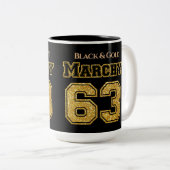 Boston Hockey Marchy 63 Tweekleurige Koffiemok (Voorkant rechts)