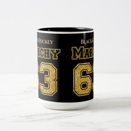 Boston Hockey Marchy 63 Tweekleurige Koffiemok (Center)