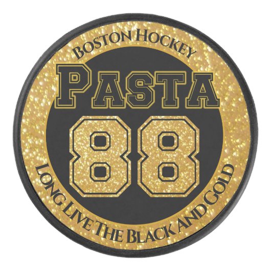 Boston hockey pasta 88 hockey puck (Voorkant)