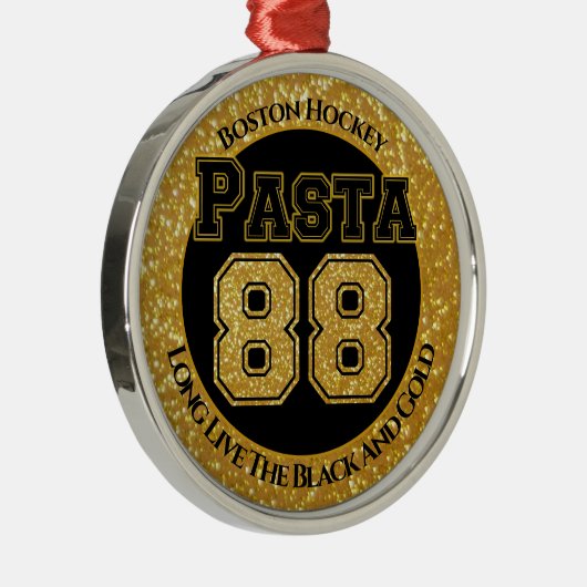 Boston hockey pasta 88 metalen ornament (Rechts)