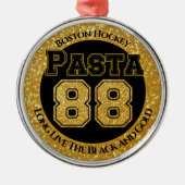 Boston hockey pasta 88 metalen ornament (Voorkant)