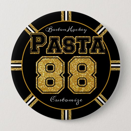 Boston hockey pasta 88 ronde button 4,0 cm (Voorkant)