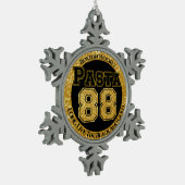 Boston hockey pasta 88 tin sneeuwvlok ornament (Links)