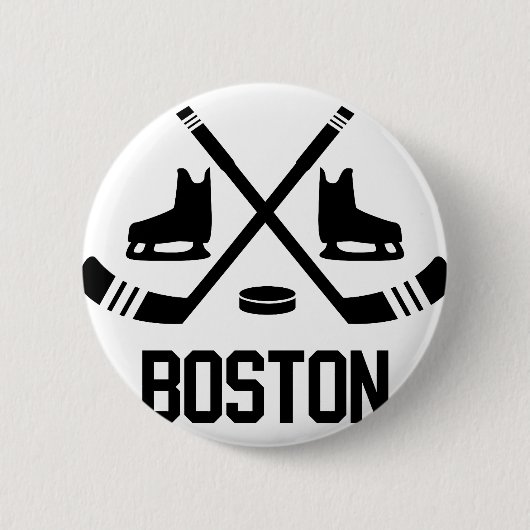Boston Hockey Ronde Button 5,7 Cm (Voorkant)