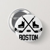 Boston Hockey Ronde Button 5,7 Cm (Voorkant /achterkant)