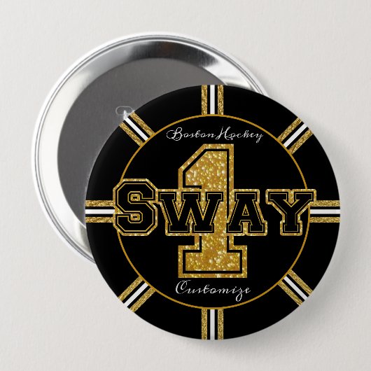 Boston Hockey Sway 1 Ronde Button 4,0 Cm (Voorkant /achterkant)