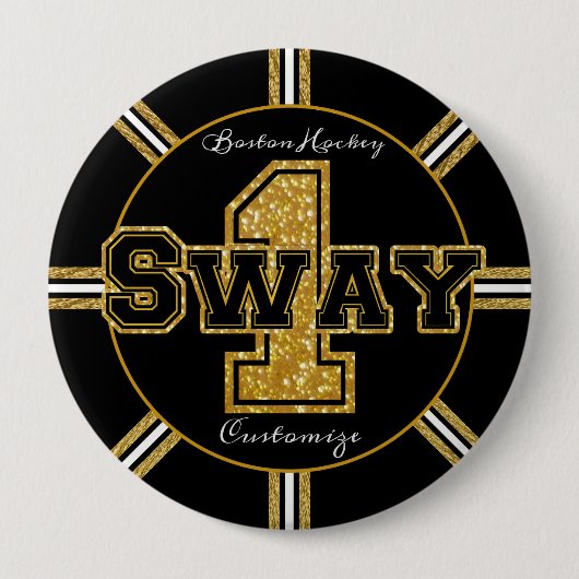 Boston Hockey Sway 1 Ronde Button 4,0 Cm (Voorkant)