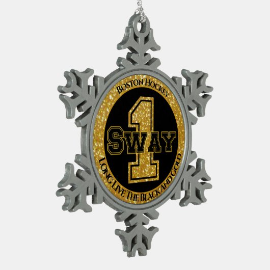 Boston Hockey Sway 1 Tin Sneeuwvlok Ornament (Links)