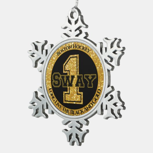 Boston Hockey Sway 1 Tin Sneeuwvlok Ornament (Rechts)