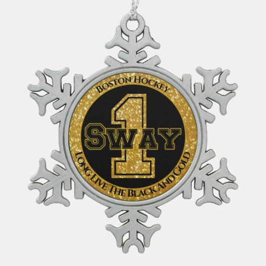 Boston Hockey Sway 1 Tin Sneeuwvlok Ornament (Voorkant)