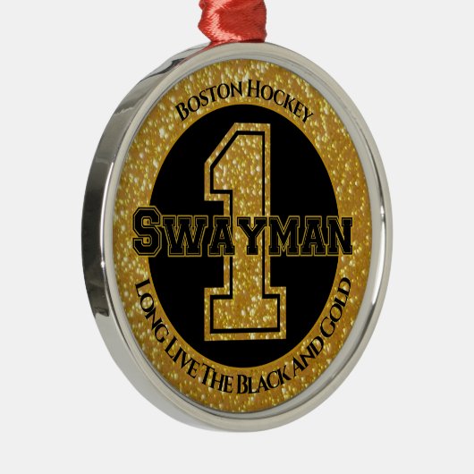 Boston Hockey Swayman 1 Metalen Ornament (Rechts)