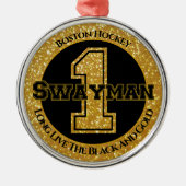 Boston Hockey Swayman 1 Metalen Ornament (Voorkant)
