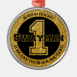 Boston Hockey Swayman 1 Metalen Ornament