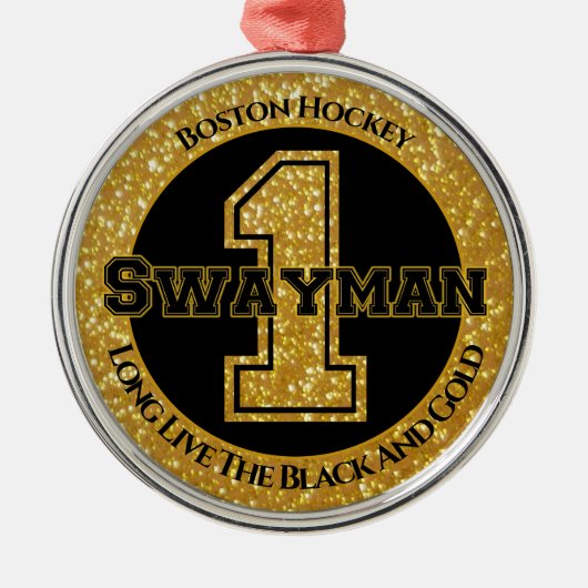 Boston Hockey Swayman 1 Metalen Ornament (Voorkant)
