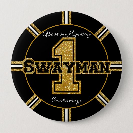 Boston Hockey Swayman 1 Ronde Button 4,0 Cm (Voorkant)
