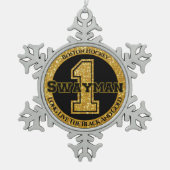 Boston Hockey Swayman 1 Tin Sneeuwvlok Ornament (Voorkant)