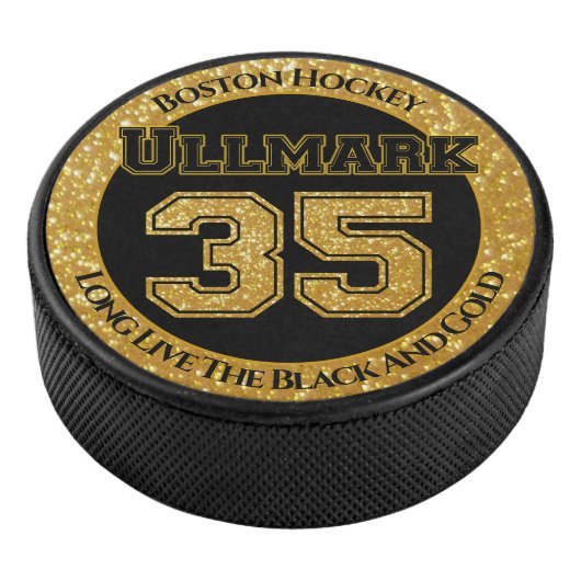 Boston Hockey Ullmark 35 Hockey Puck (3/4)